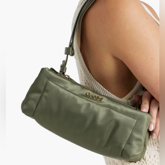 Ganni Handbags - NWOT GANNI MEDIUM PILLOW BAGUETTE BAG IN KALAMATA w/dustbag